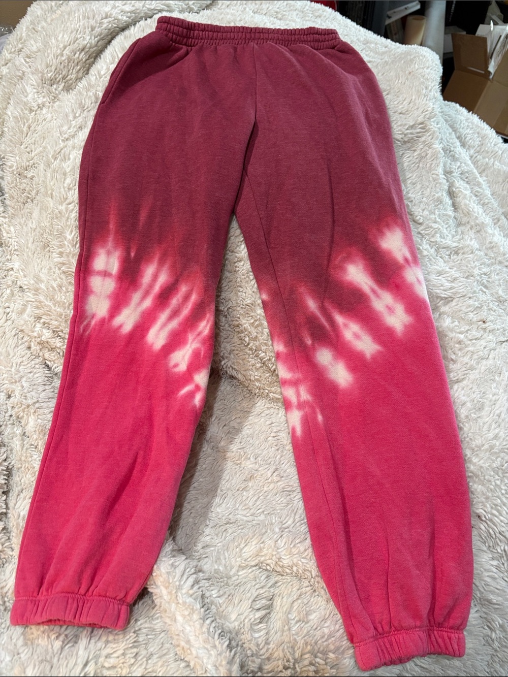 art class Rose-Pink Tie-Dye Fleece Joggers